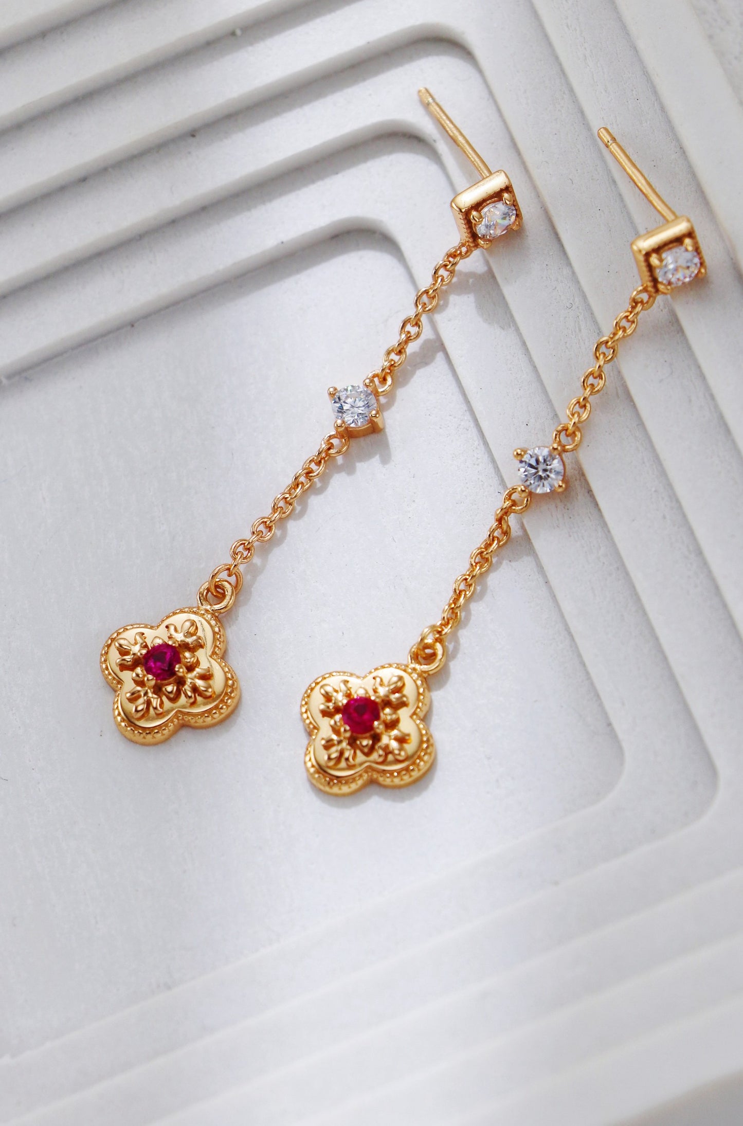 Vintage Zircon Earrings