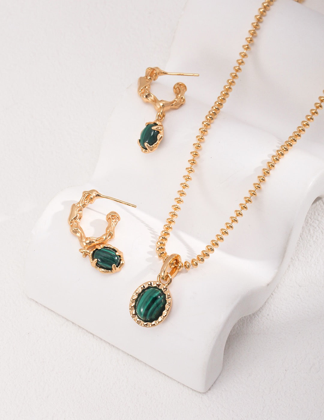 Malachite Sterling Silver Earrings