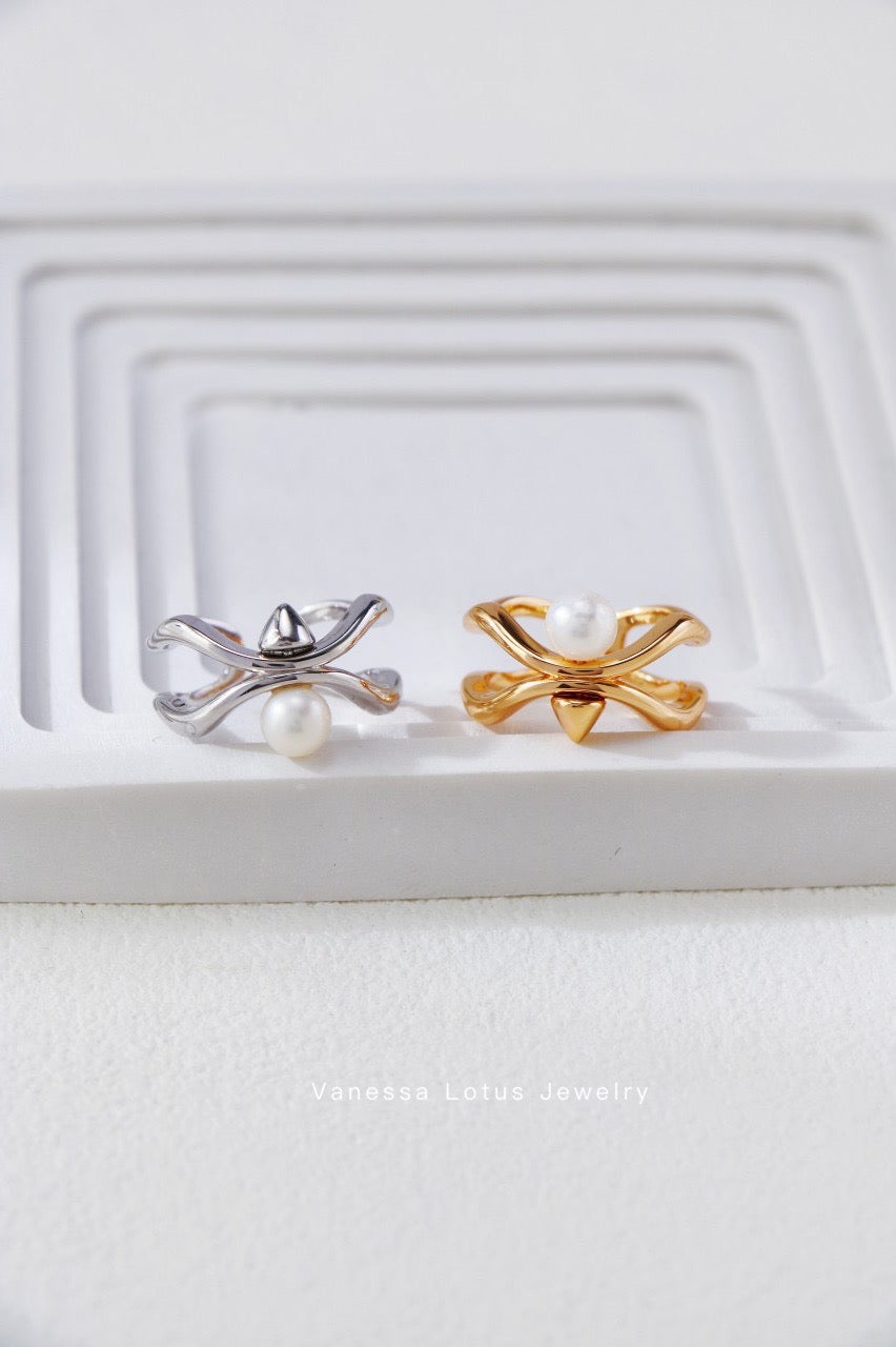 Pearl Ring - Butterfly