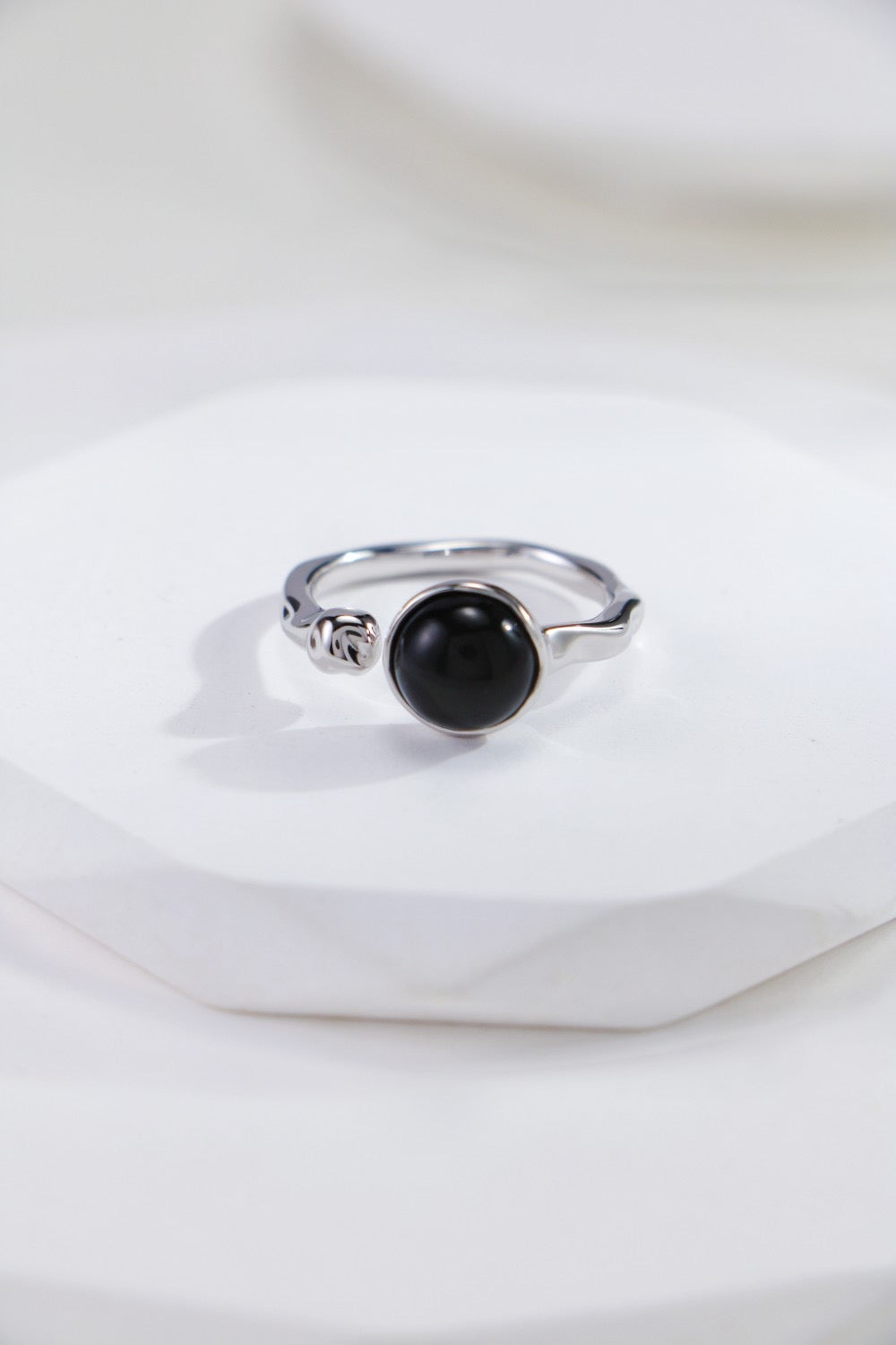 Sterling Silver Black Agate Ring