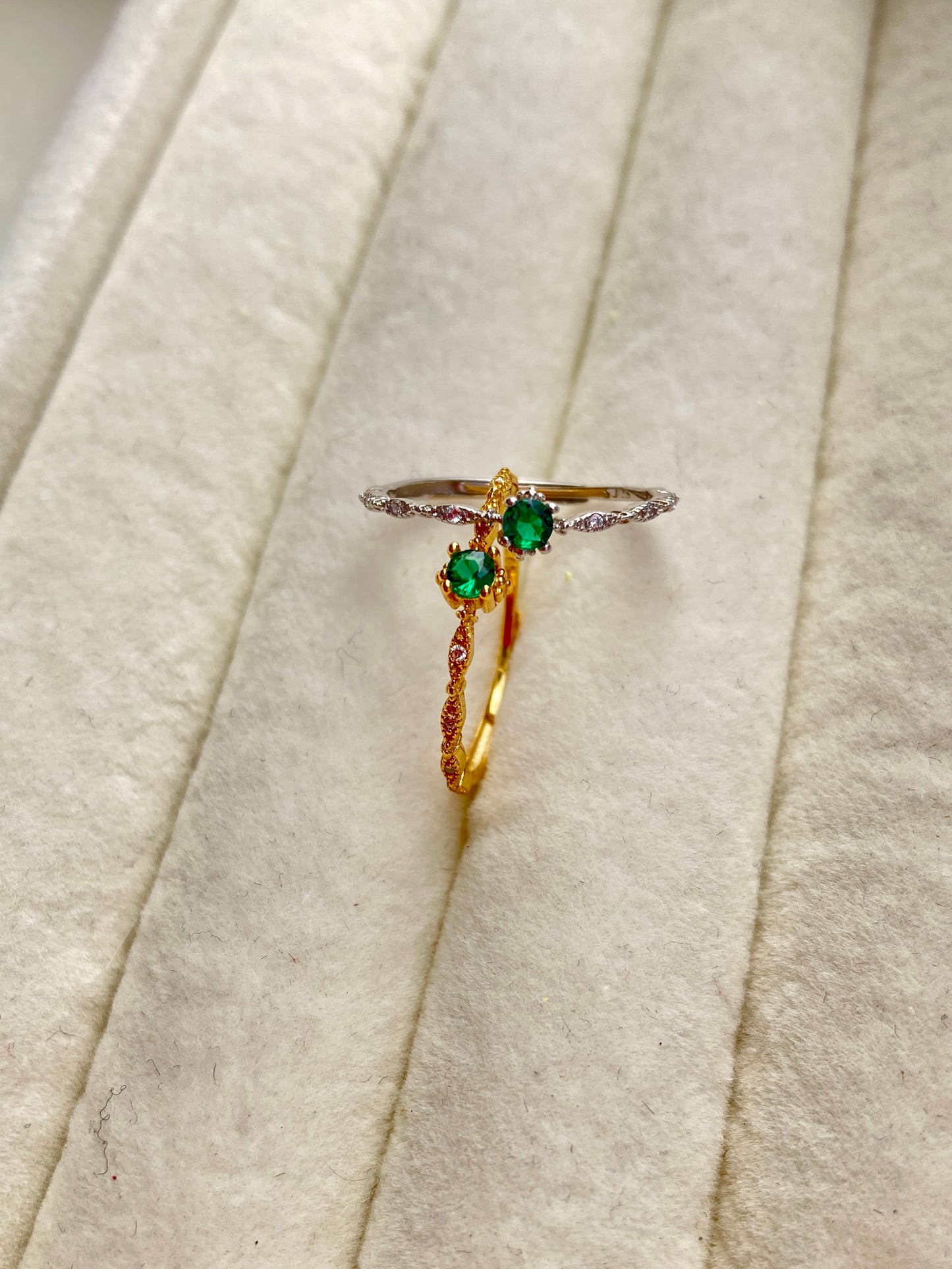 Emerald Sterling Silver Ring