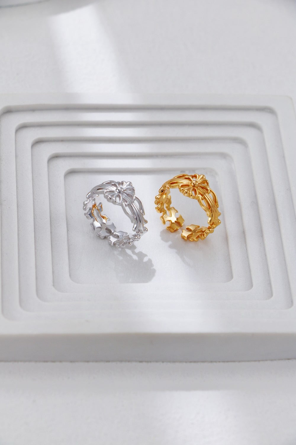 Vintage Flower Sterling Silver Ring