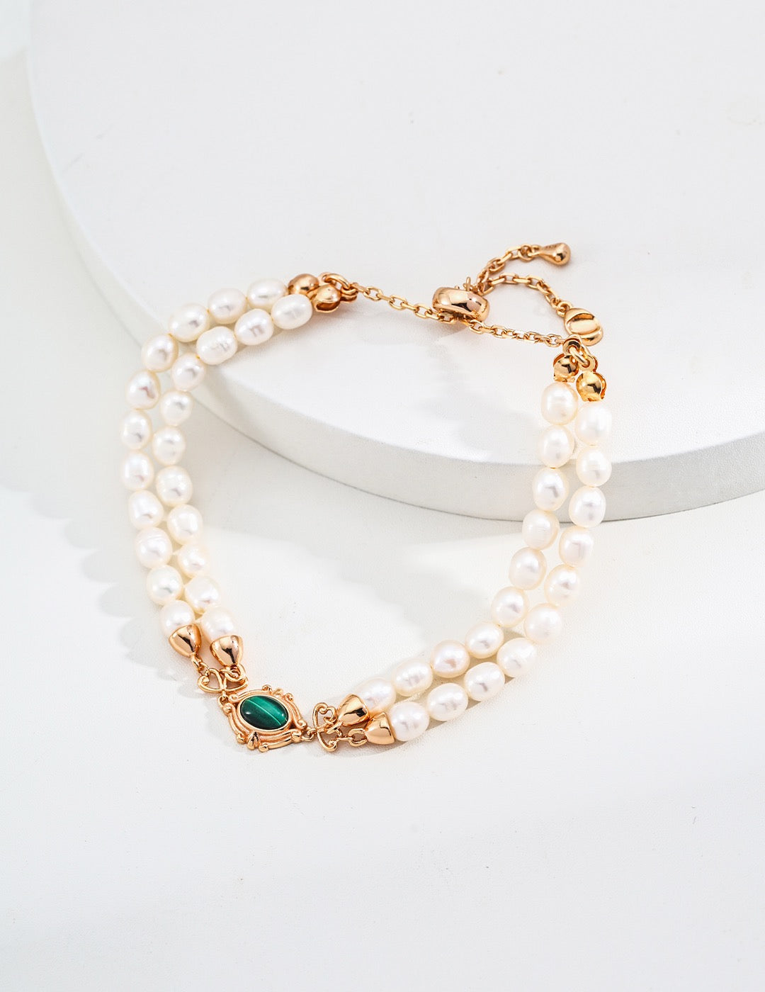Malachite Pearl Bracelet