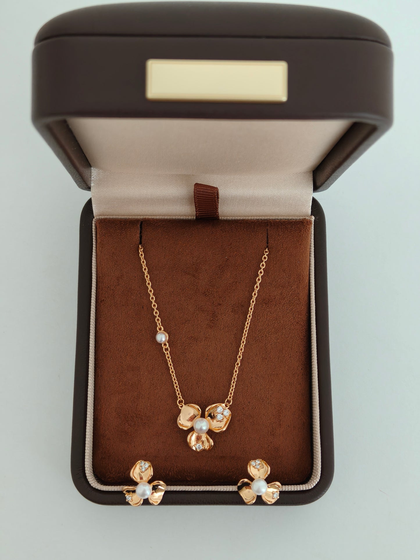 Pearl and Silver Flower Studs