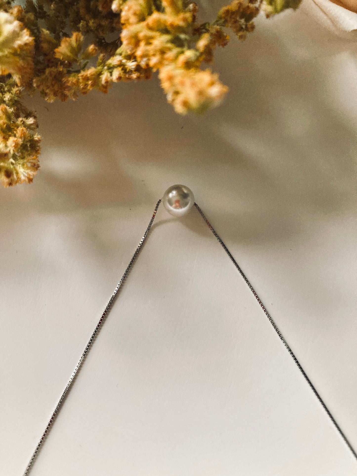 Pearl and silver necklace