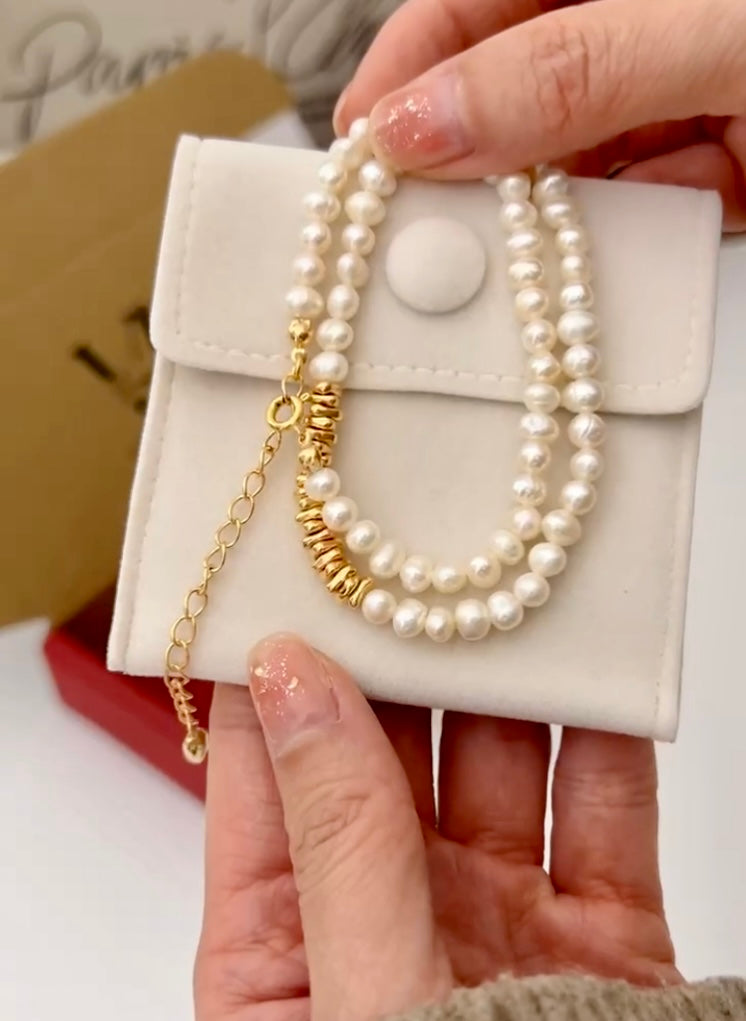 Pearl Necklace and Bracelet
