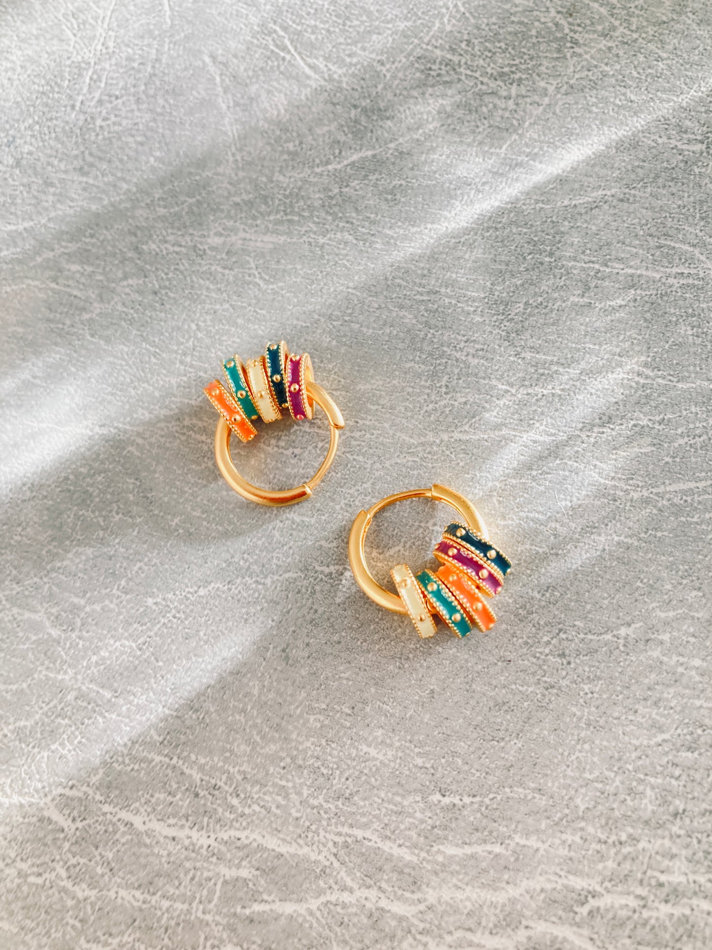 Colored Rings Earrings