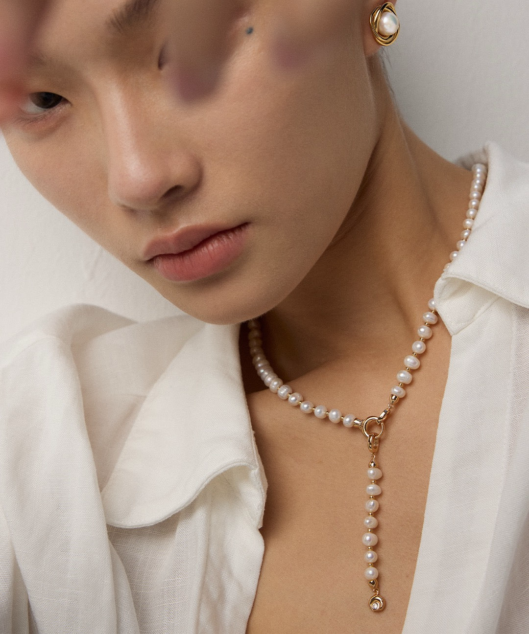 S925 Sterling Silver Natural Pearl & Zircon Necklace