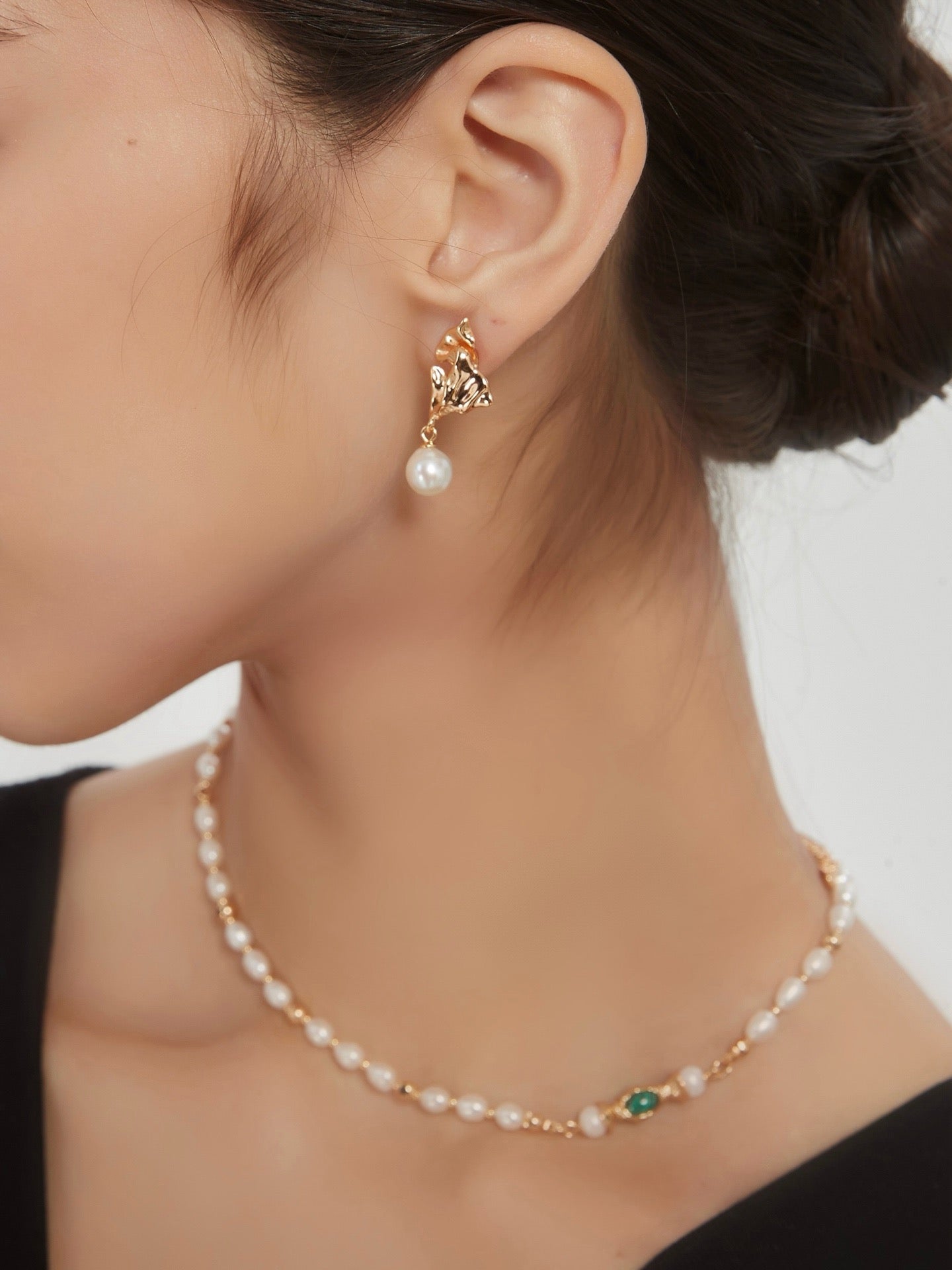 Spring Butterfly Pearl Earrings