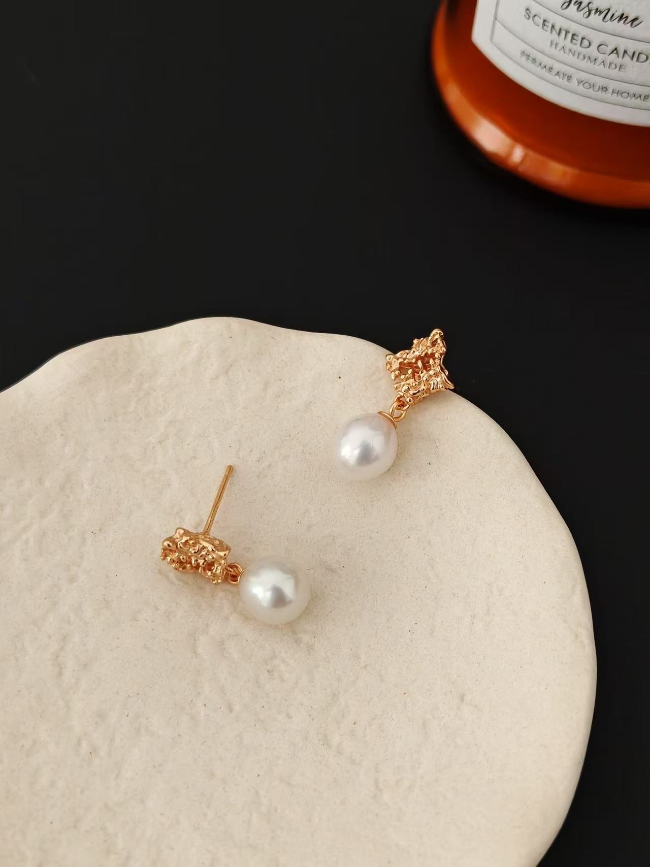 Pearl and Silver Earrings