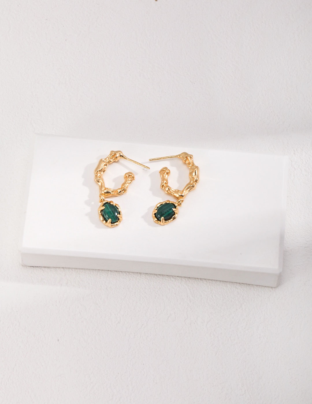 Malachite Sterling Silver Earrings