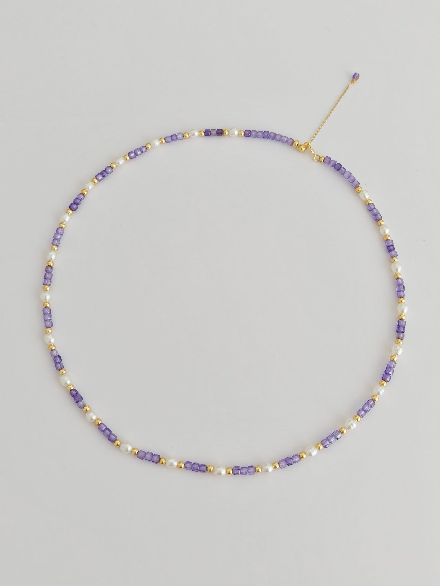 Lavender Glow Zircon & Pearl Jewelry Set