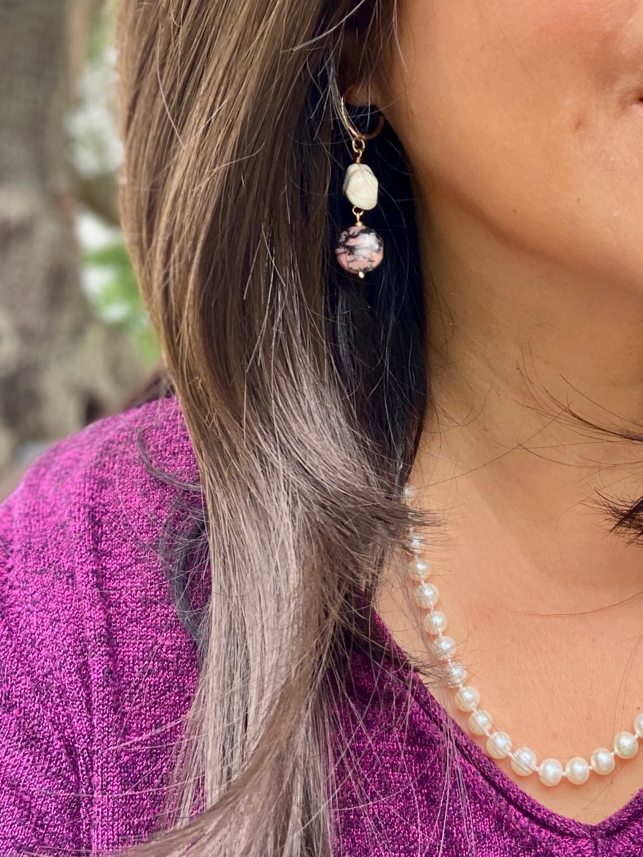 Pink Moon Earrings