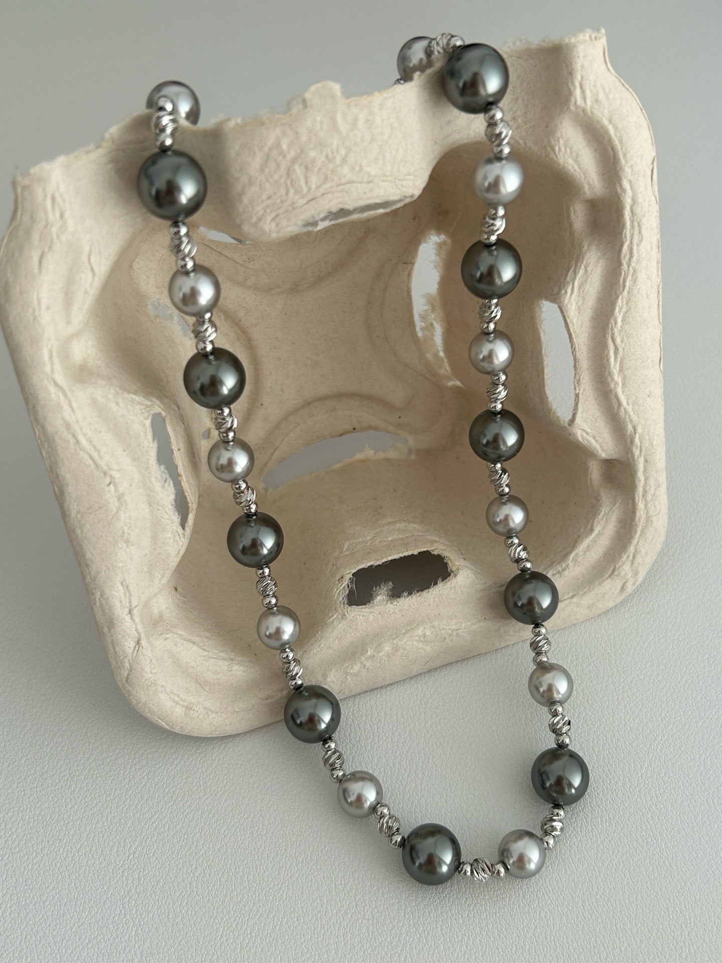 Lunar Cascade Pearl Necklace