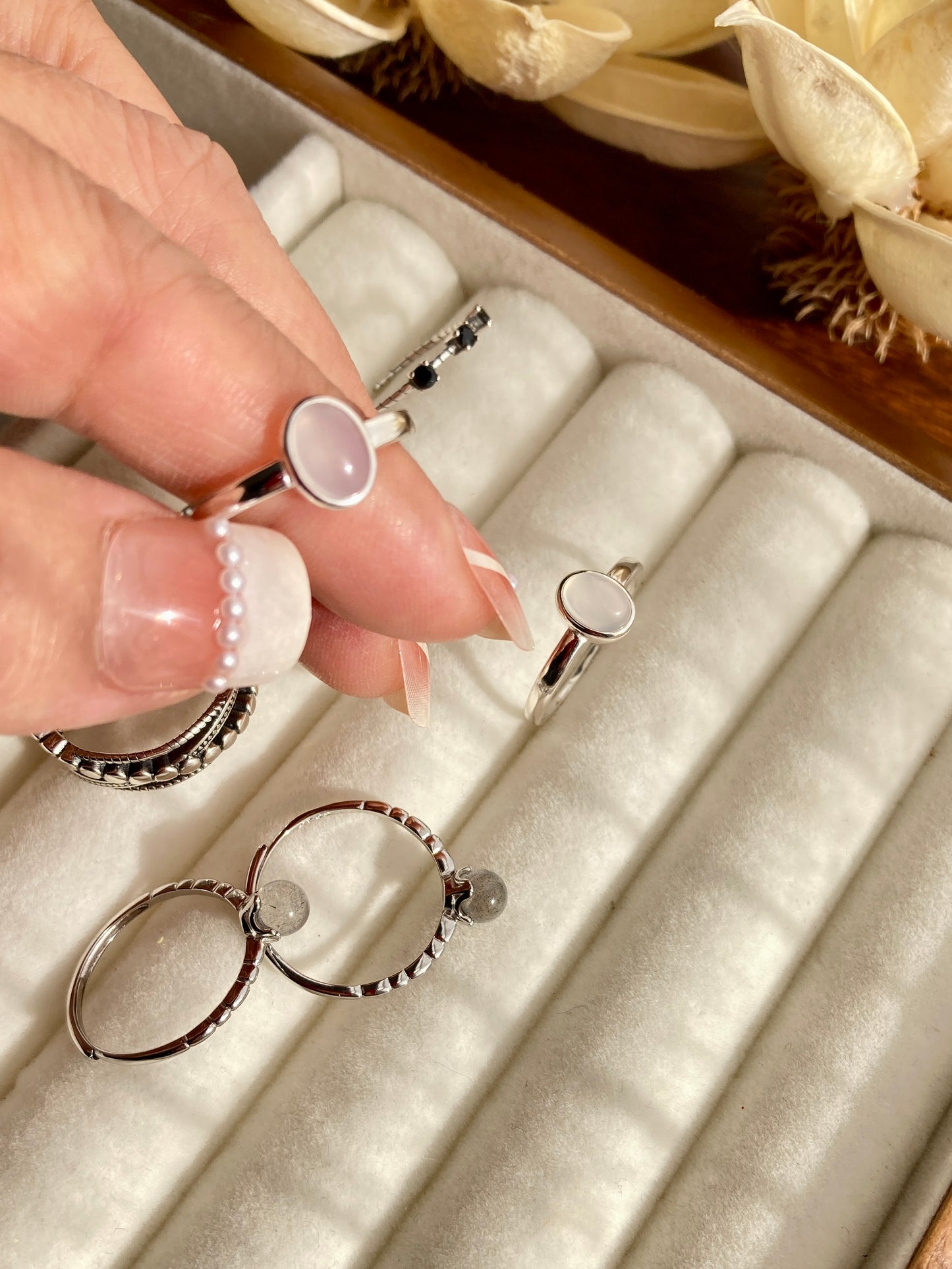 White Chalcedony Ring