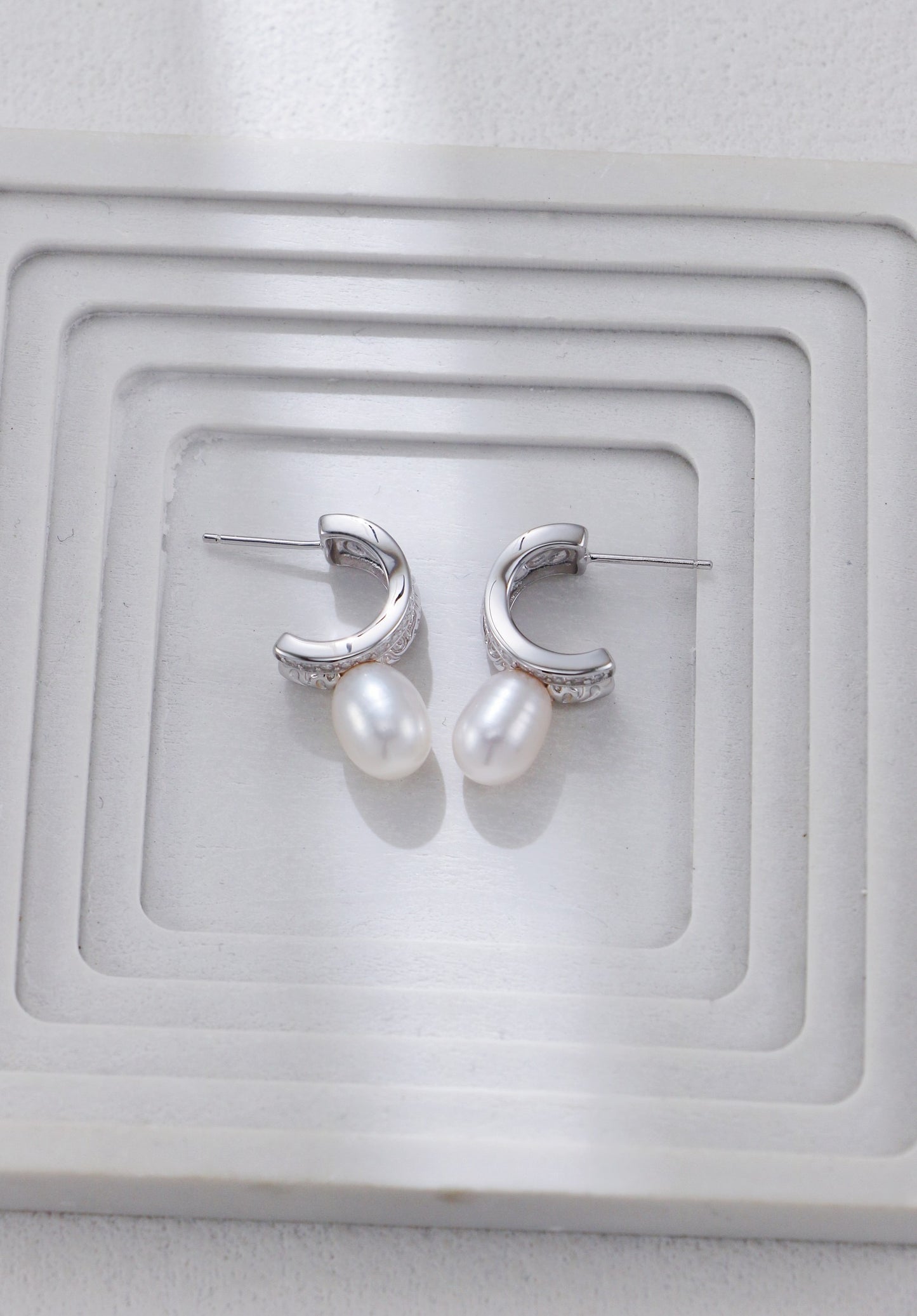 Pearl and Diamond Earrings