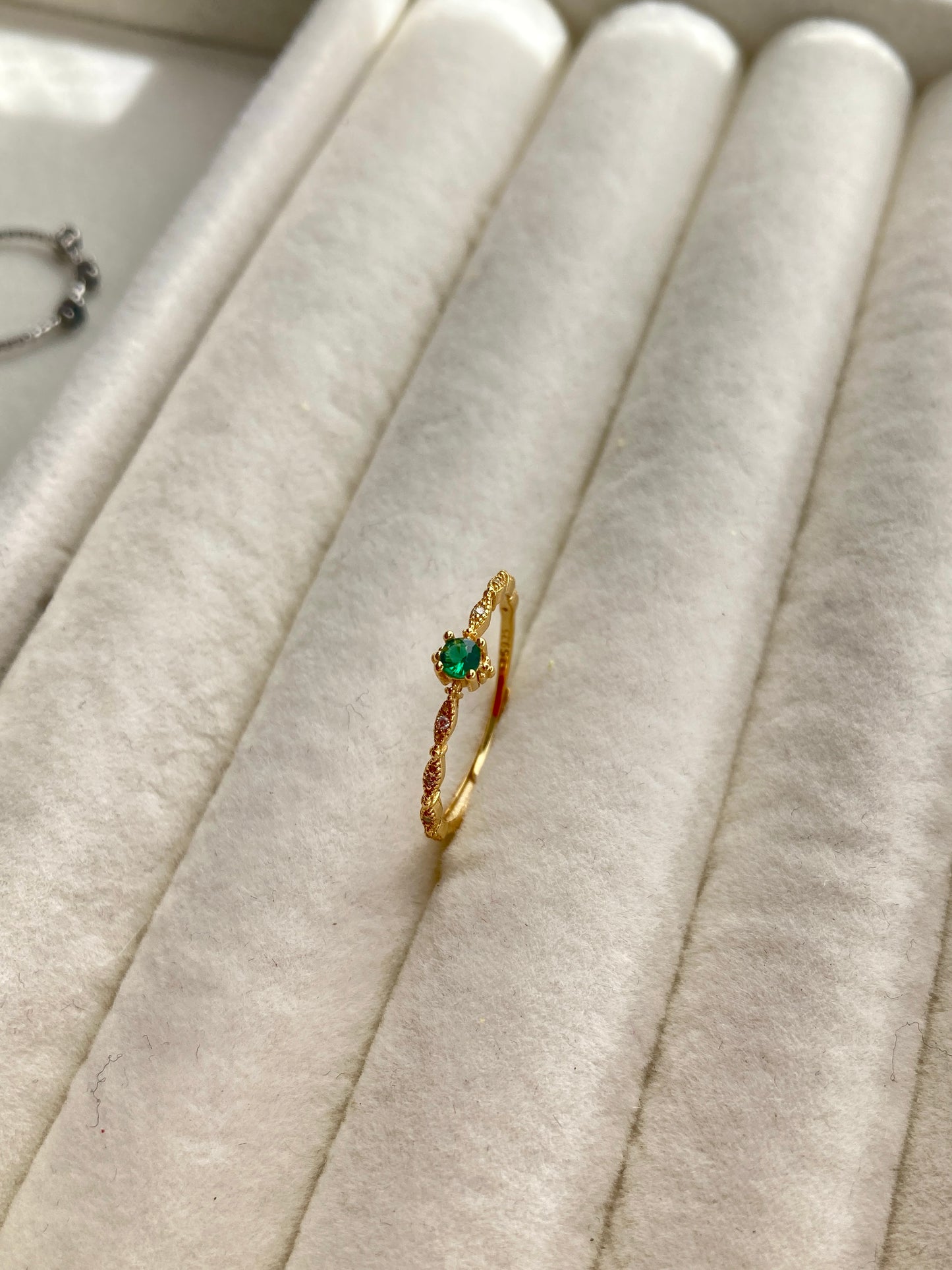 Emerald Sterling Silver Ring