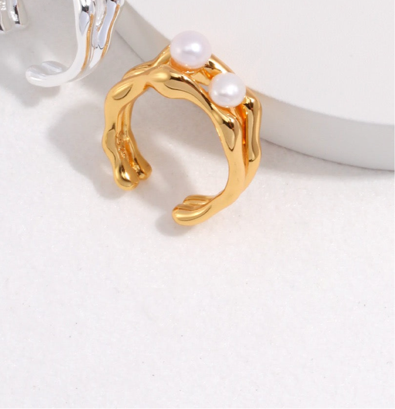 Duet Pearl Ring