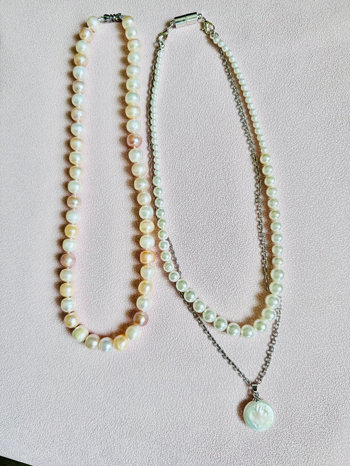 White Moon Pearl Necklace
