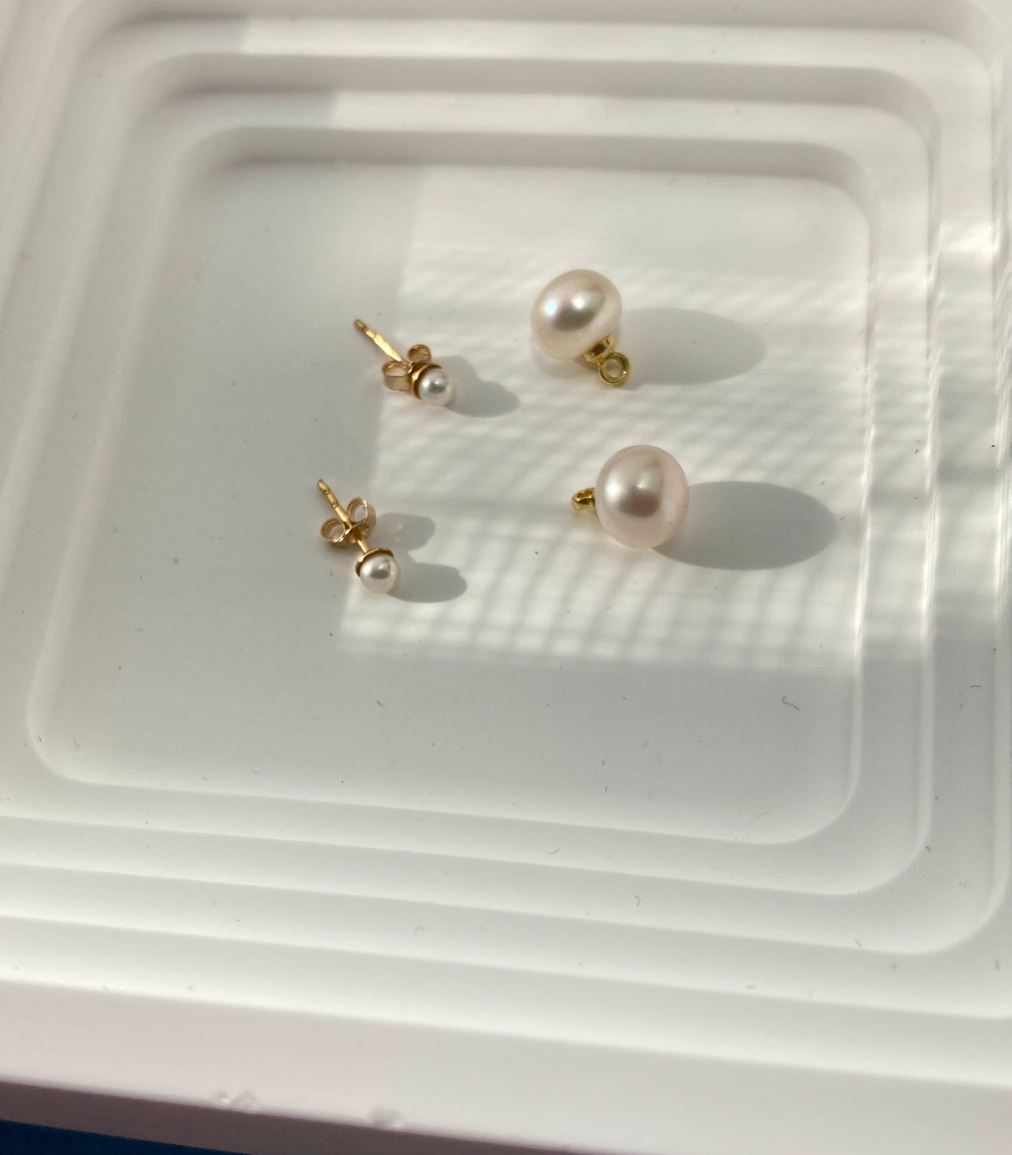 Two Pearls Studs