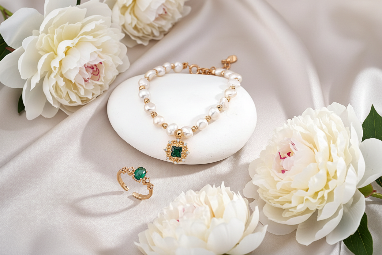 S925 Silver Green Zircon Ring