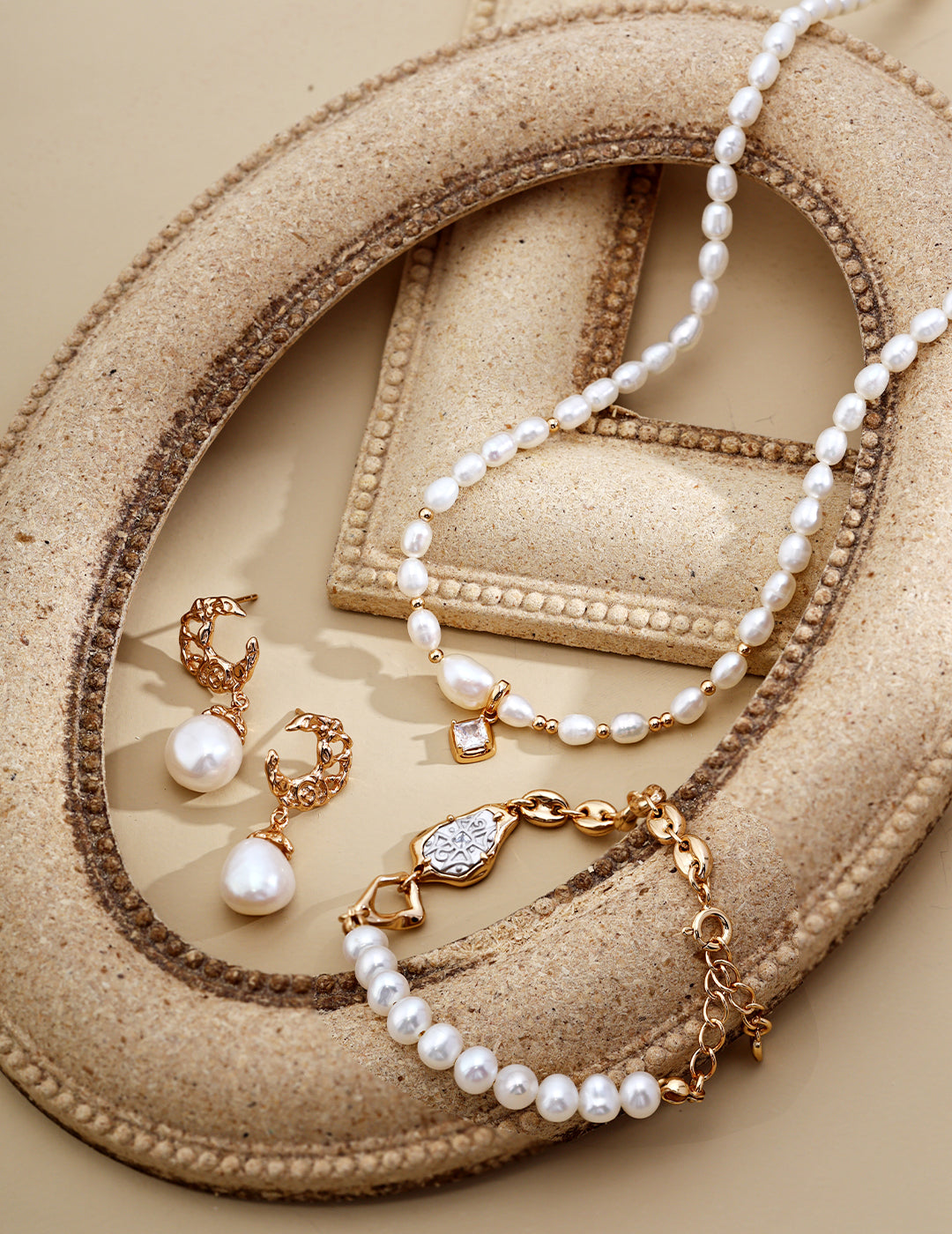 S925 Silver Pearl Necklace - Zircon Pendant