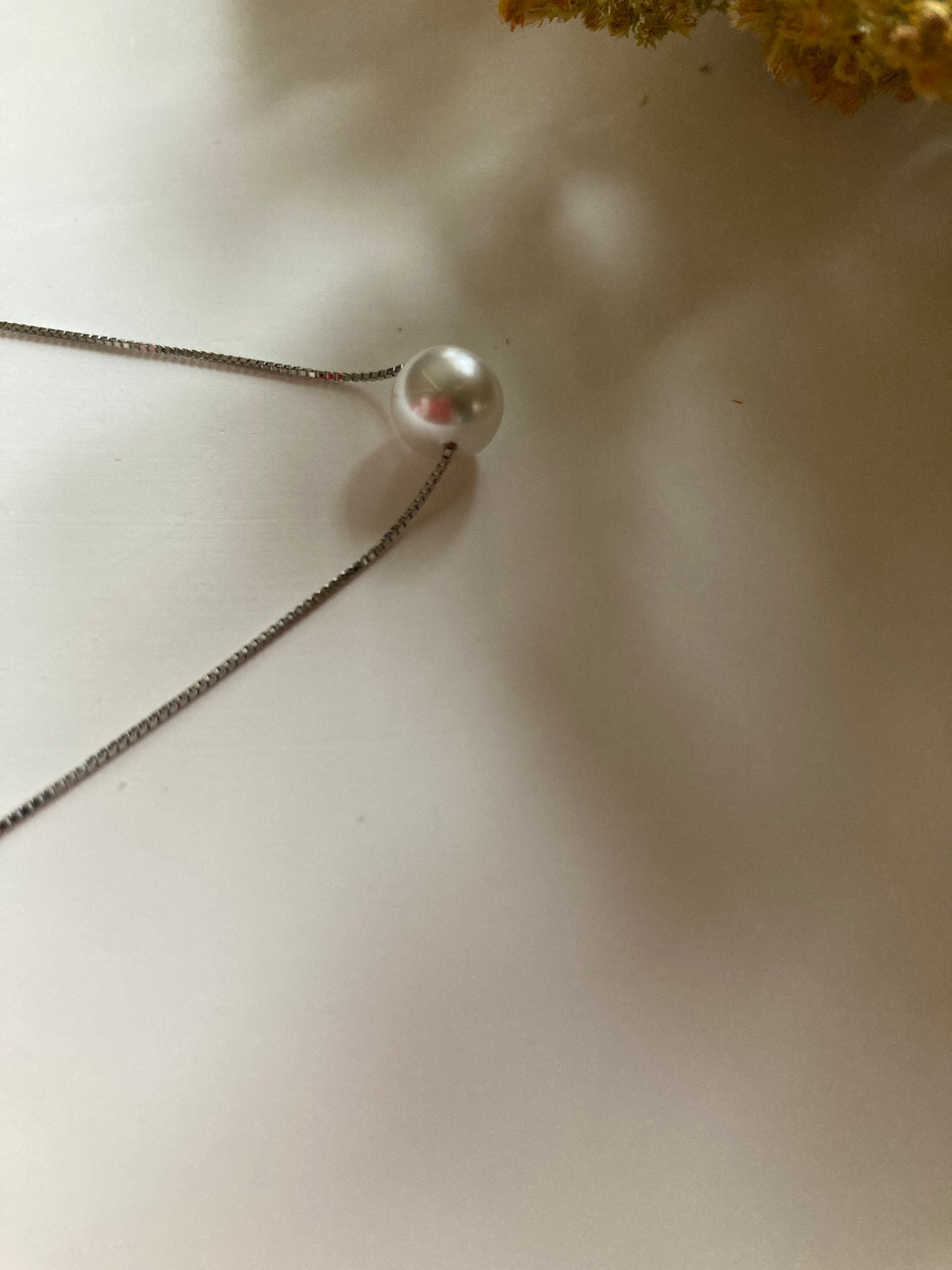 Pearl and silver necklace