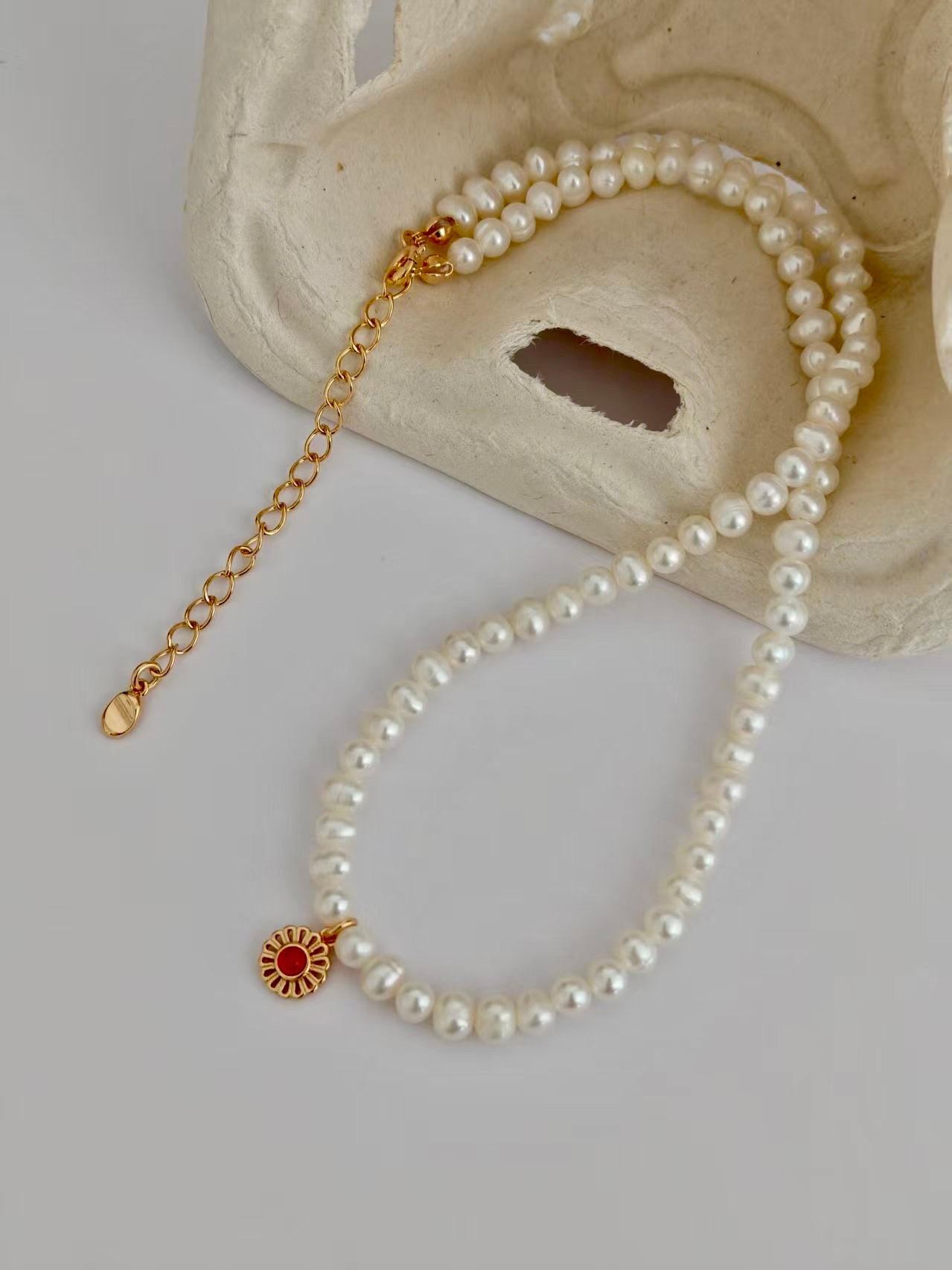 Golden Sun Pearl Bracelet and Necklace