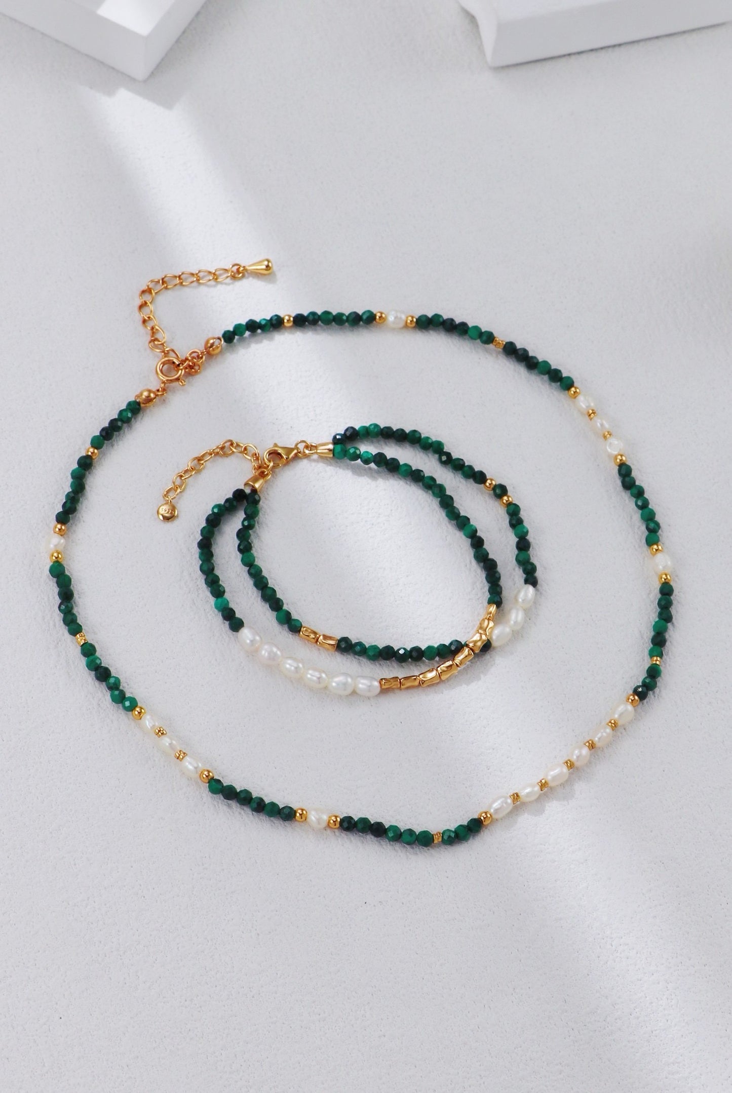 Double Strands Malachite Bracelet