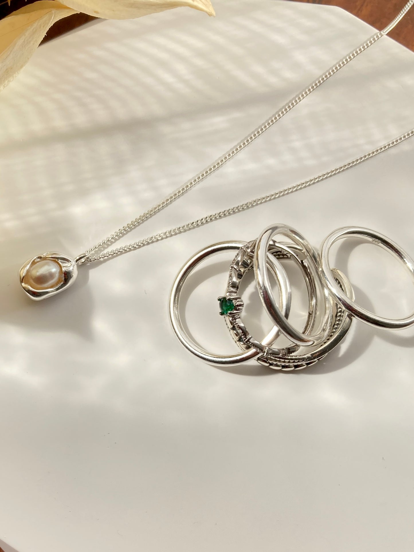 Emerald Sterling Silver Ring