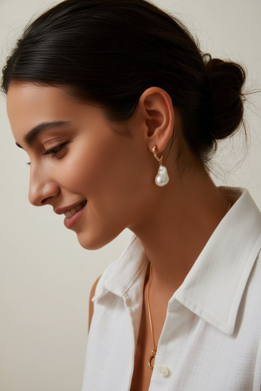 Golden Glow Baroque Earrings