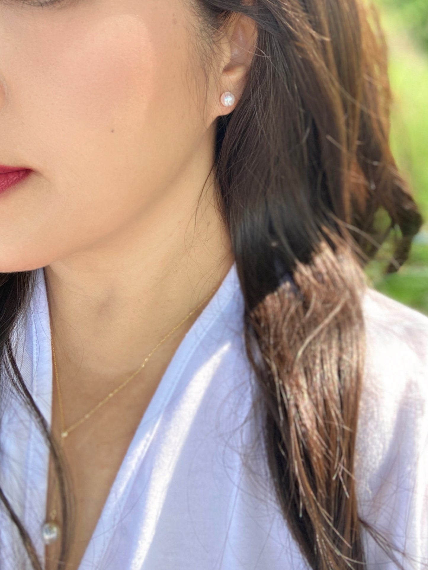 Minimalist Handcrafted Baroque Pearl Earrings