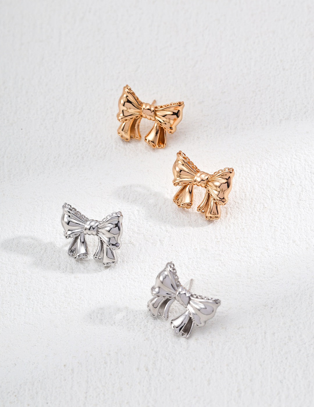 Bow Pearl Necklace and Studs