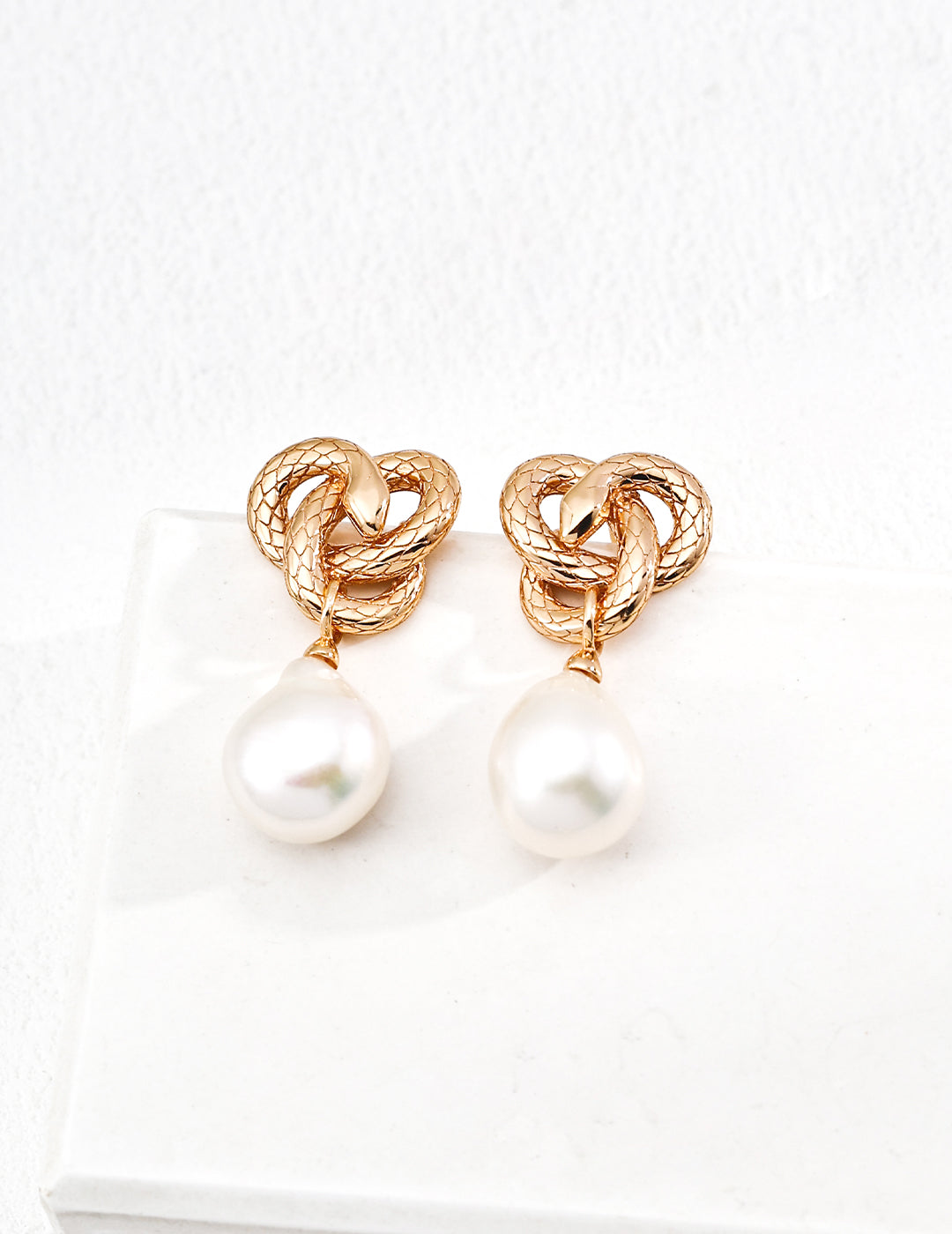 Serpentine Grace Baroque Pearl Earrings