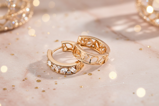 CZ Hoop Earrings - S925 Sterling Silver