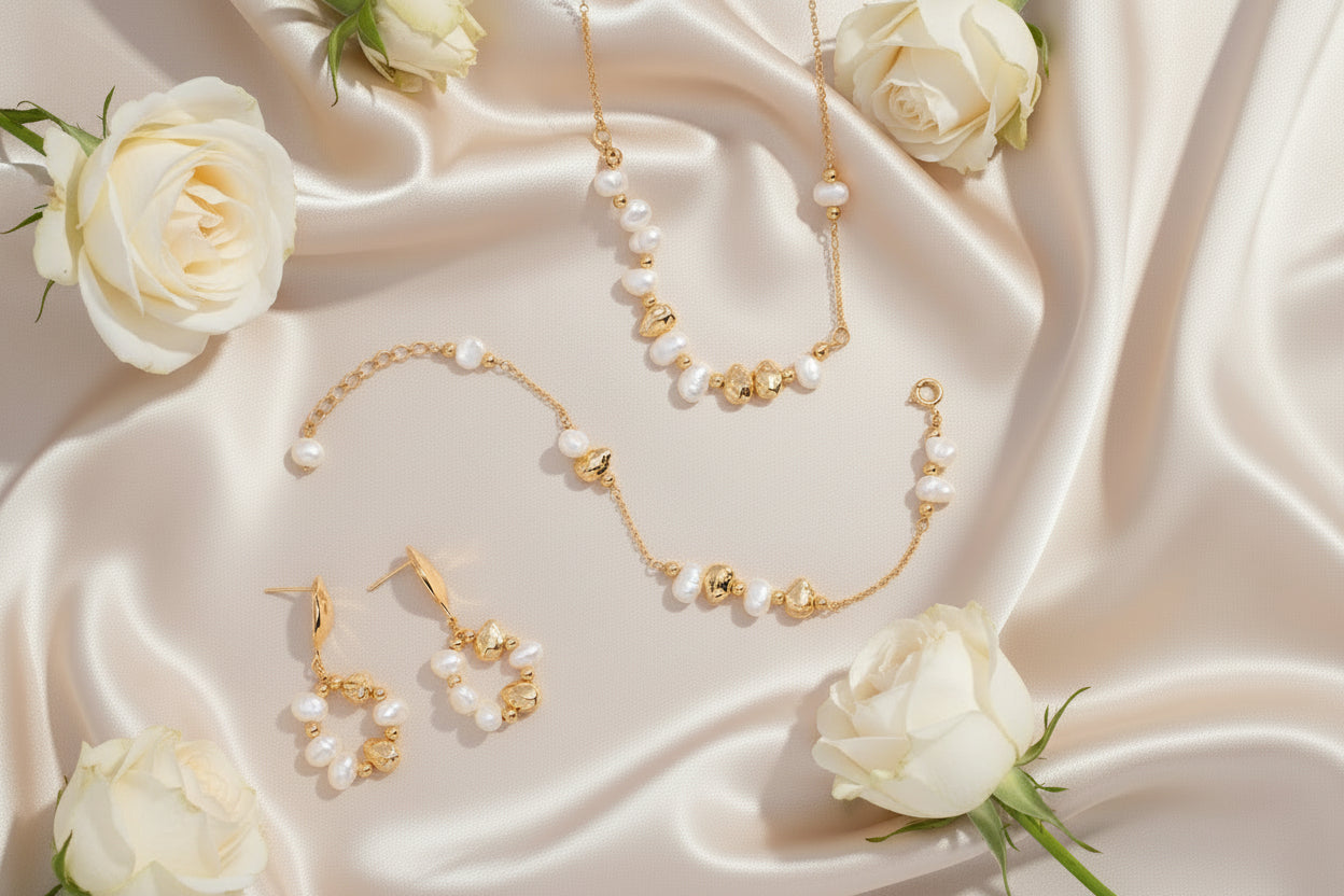 Little Baroque Pearl and Sterling Silver Bracelet