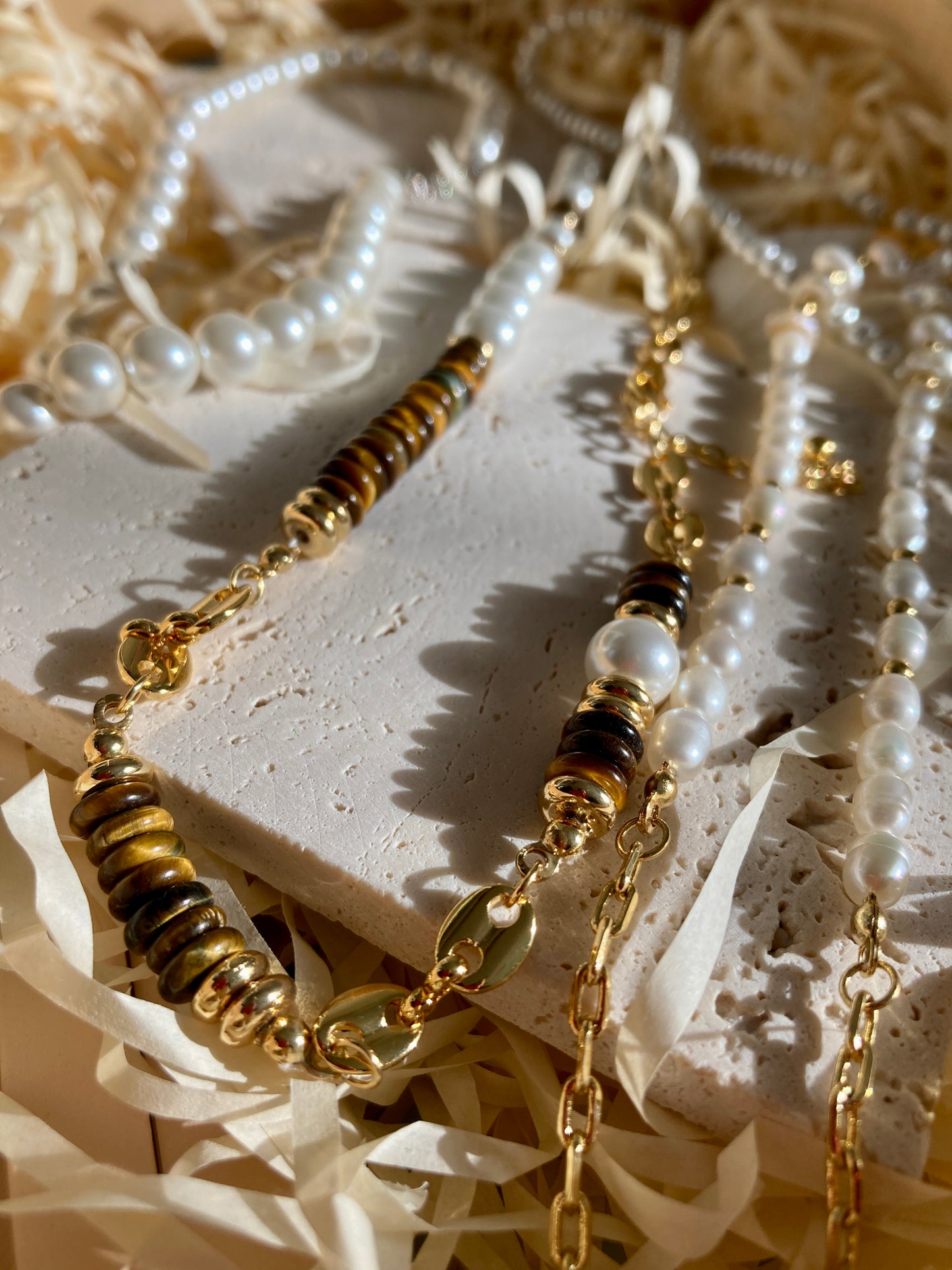 Tiger's eye beaded necklace