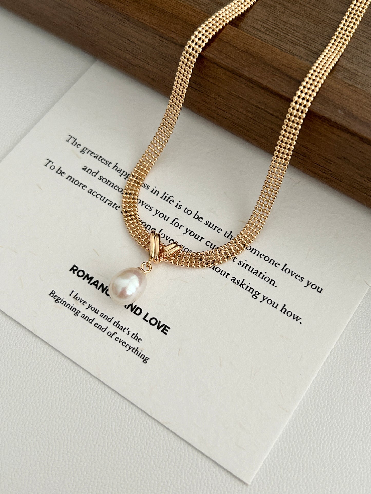 Golden Grace Pearl Necklace