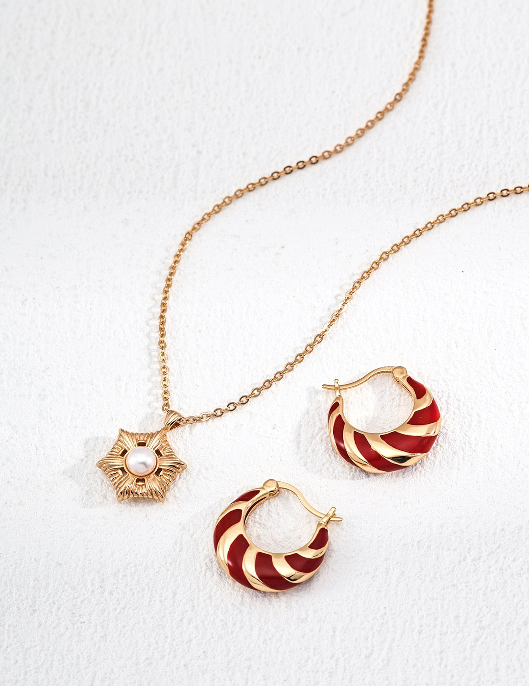 Red Striped Hoops