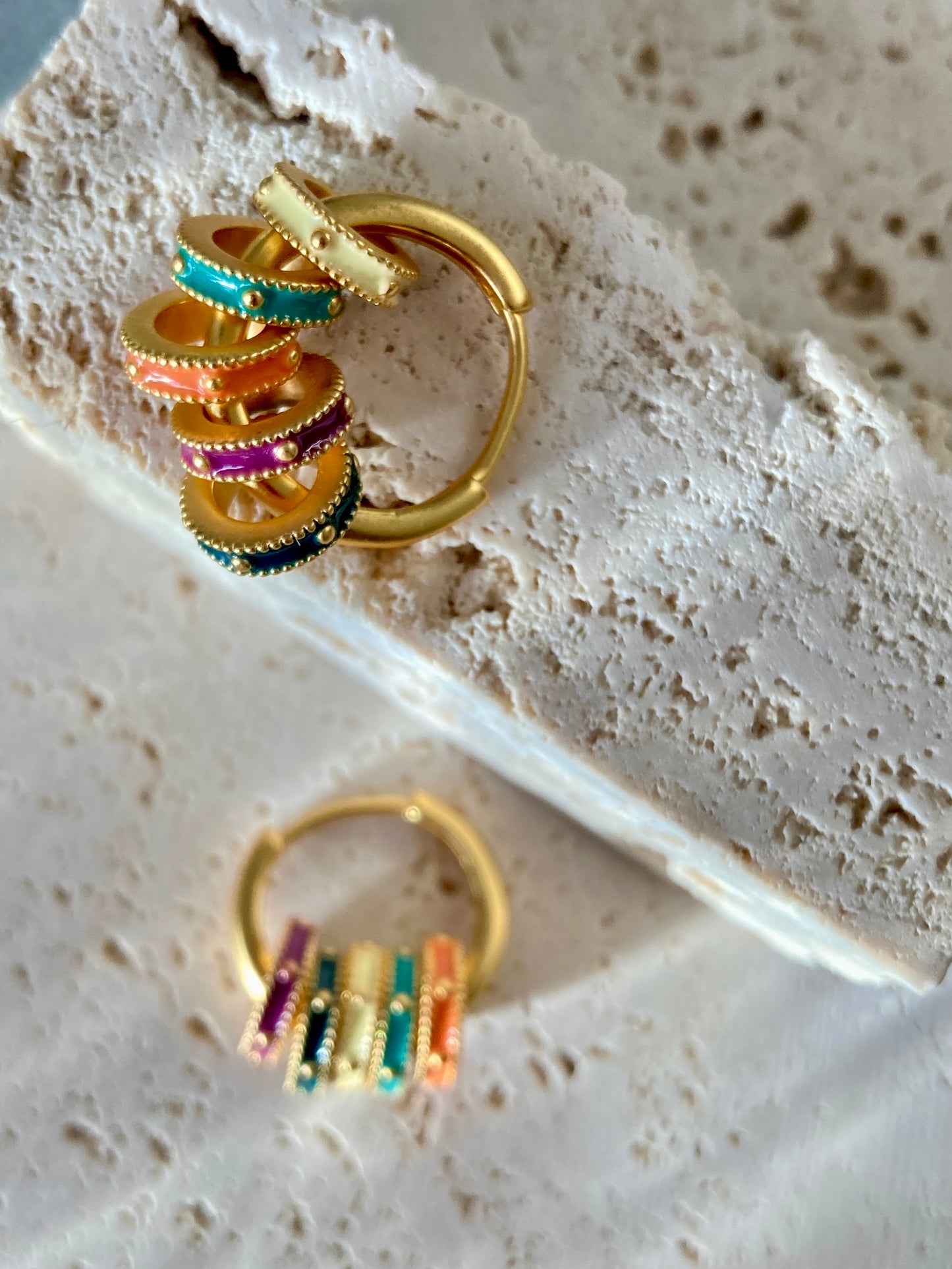 Colored Rings Earrings