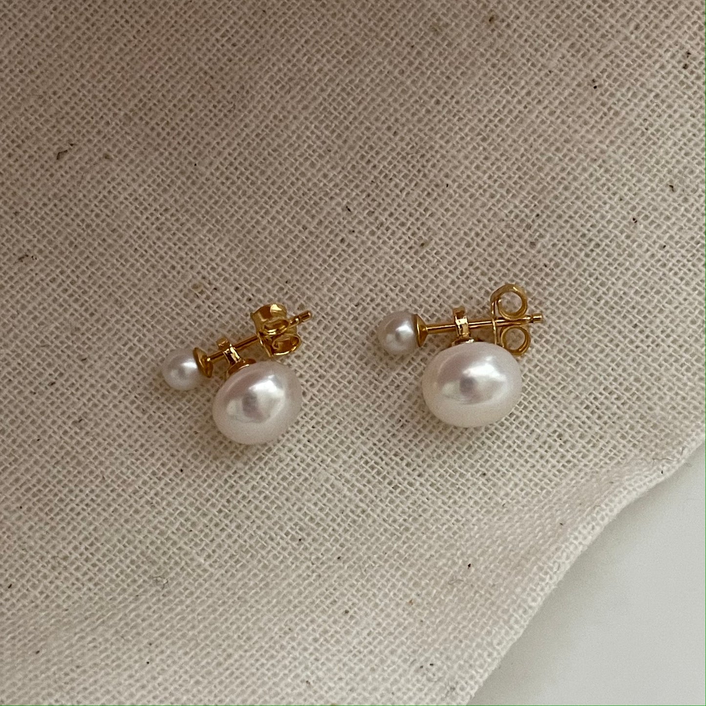 Two Pearls Studs