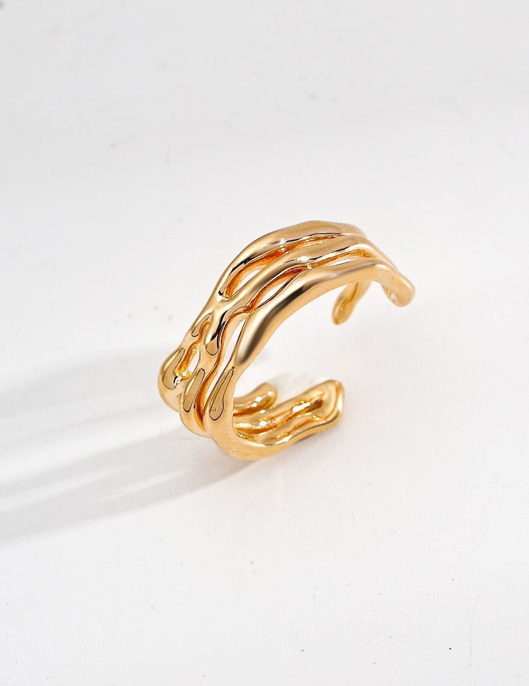 Sterling Silver Ring with Gold Plated