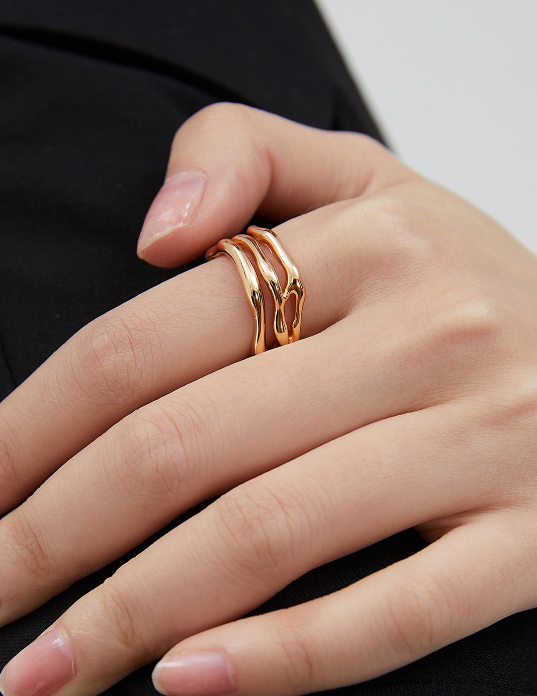 Sterling Silver Ring with Gold Plated