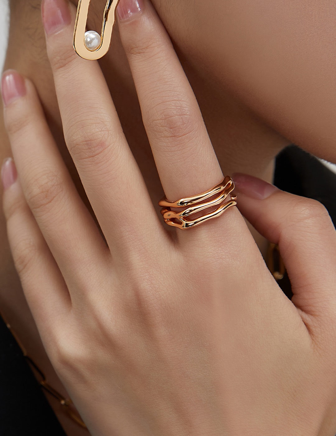 Sterling Silver Ring with Gold Plated