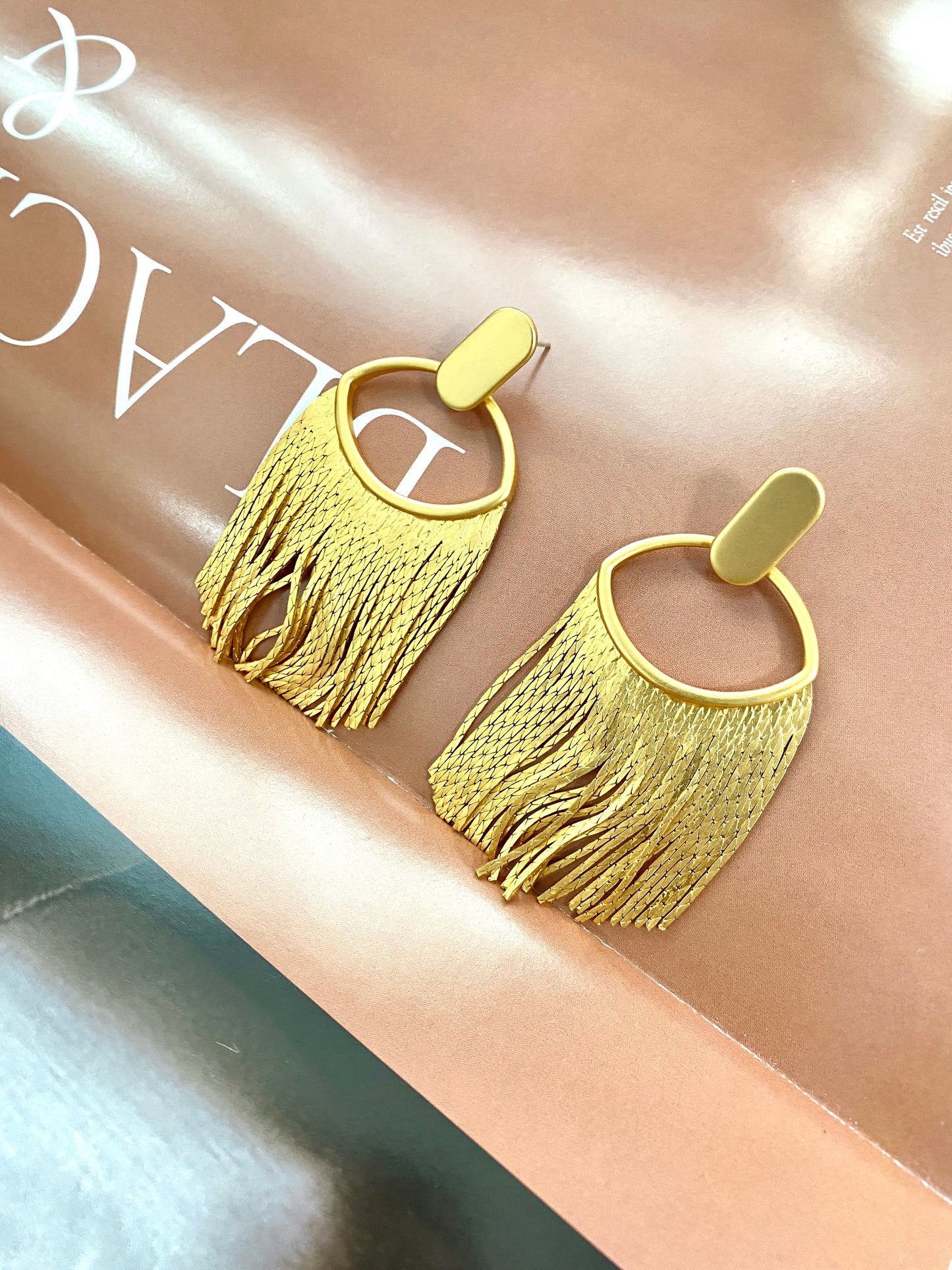 Golden Tassel Earrings