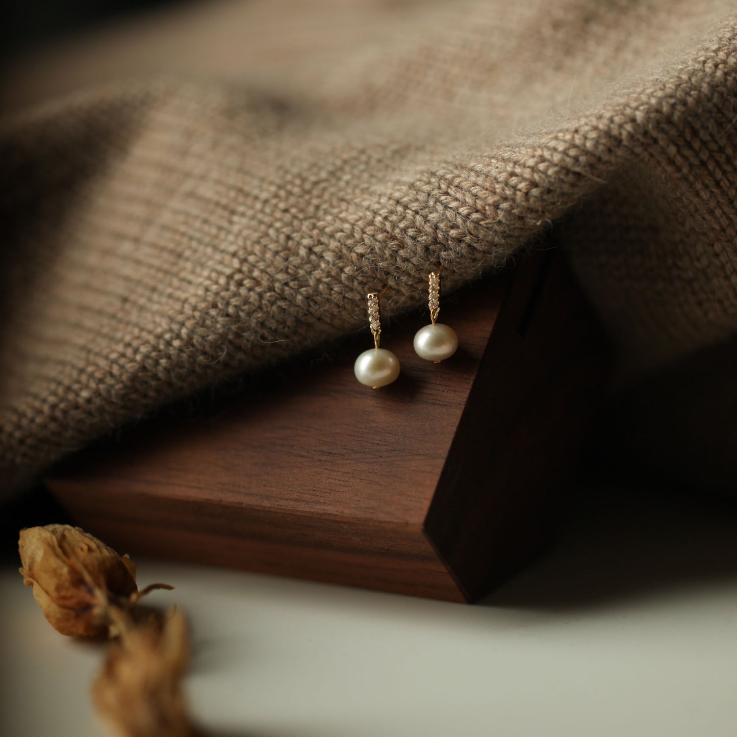 Pearl earrings
