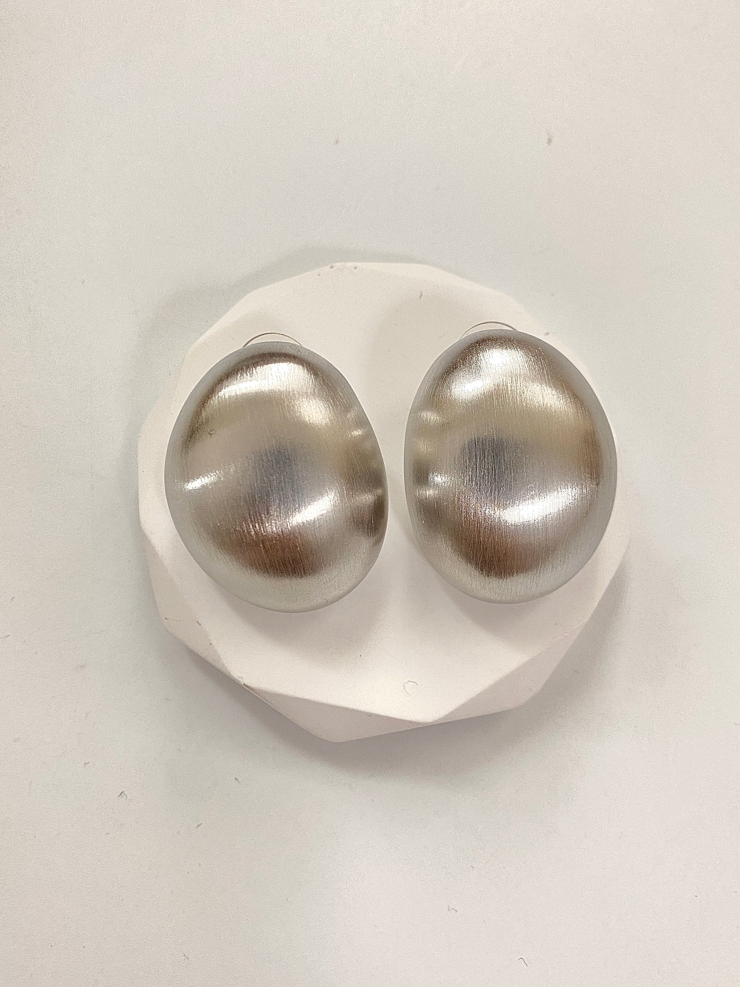 Silver Button Studs