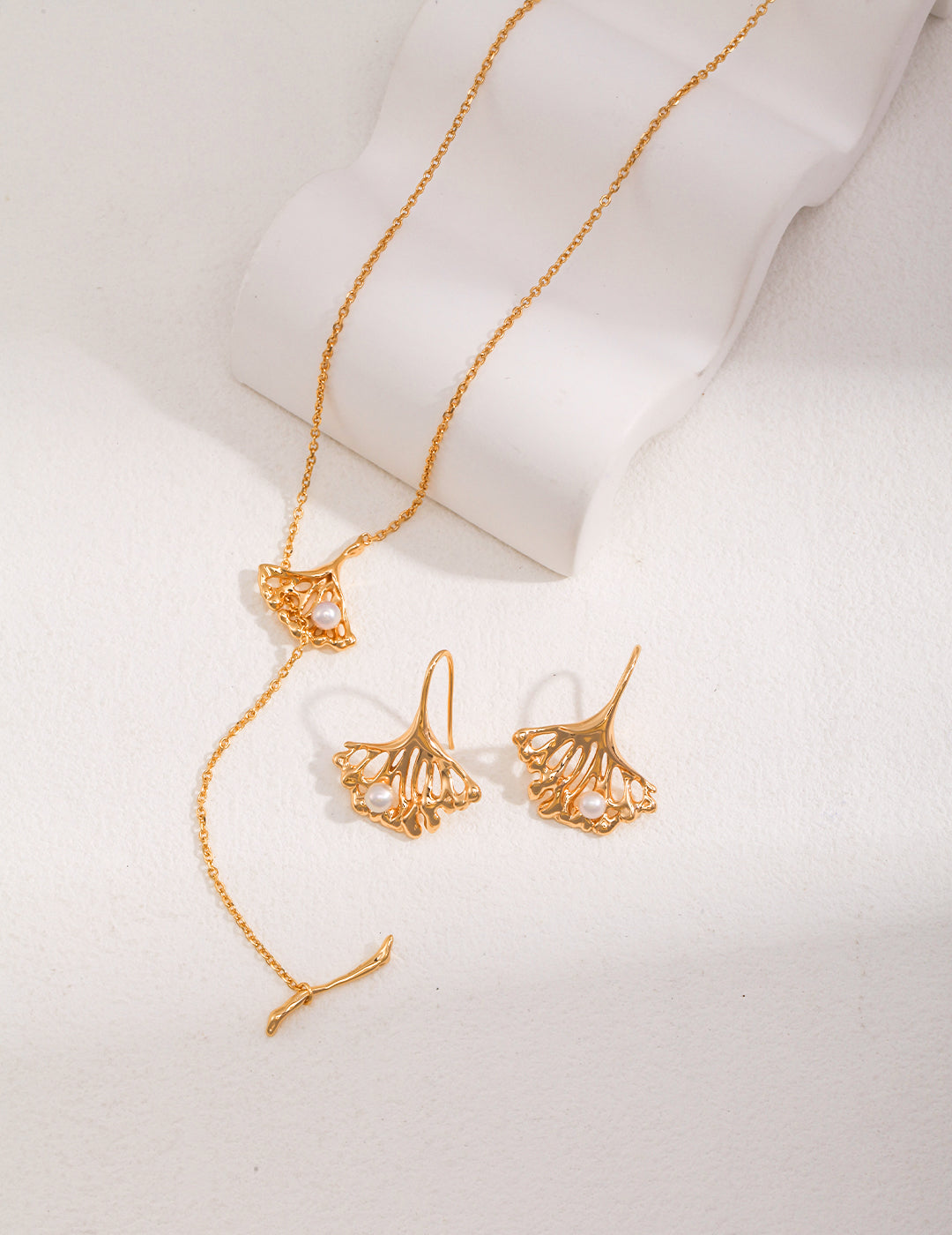 Ginkgo Leaf Wire hook Earrings