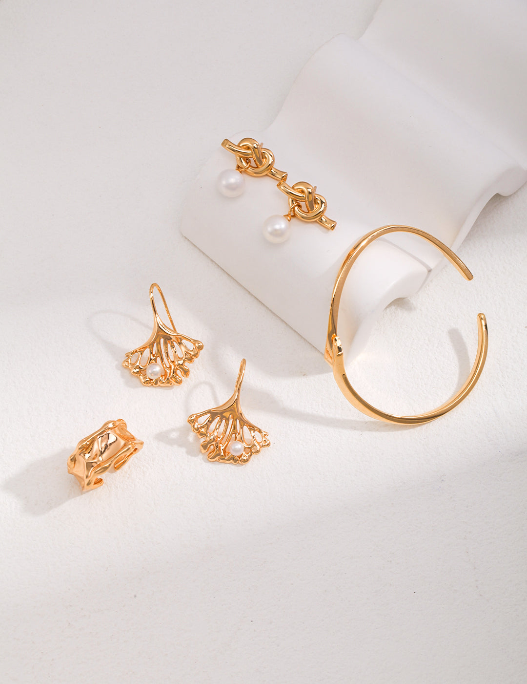 Ginkgo Leaf Wire hook Earrings
