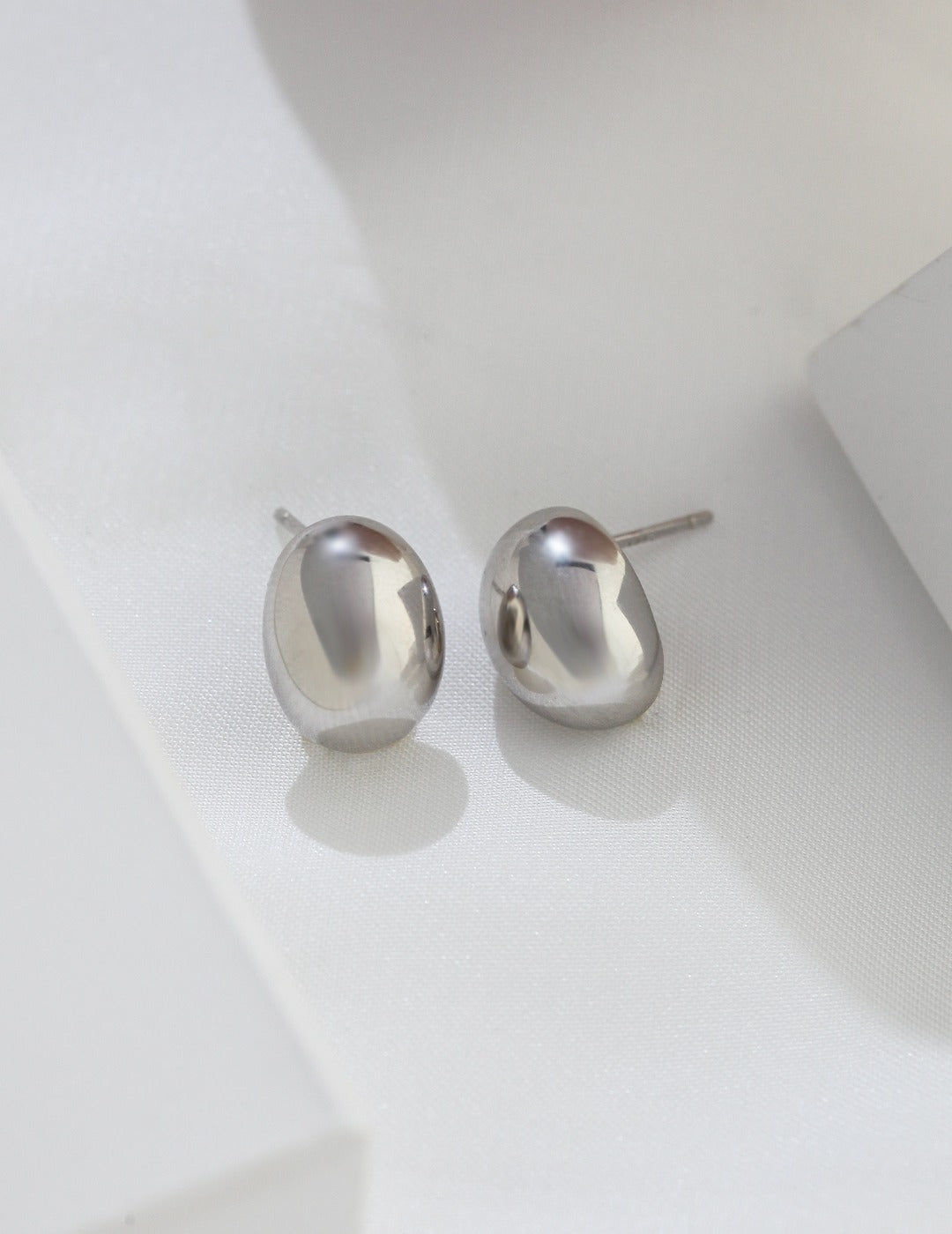 Golden Beans Stud Earrings
